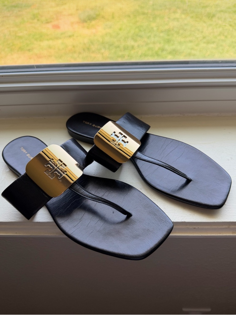 Tory Burch Perfect Black/Gold Georgia Sandal - Picture 8 of 10